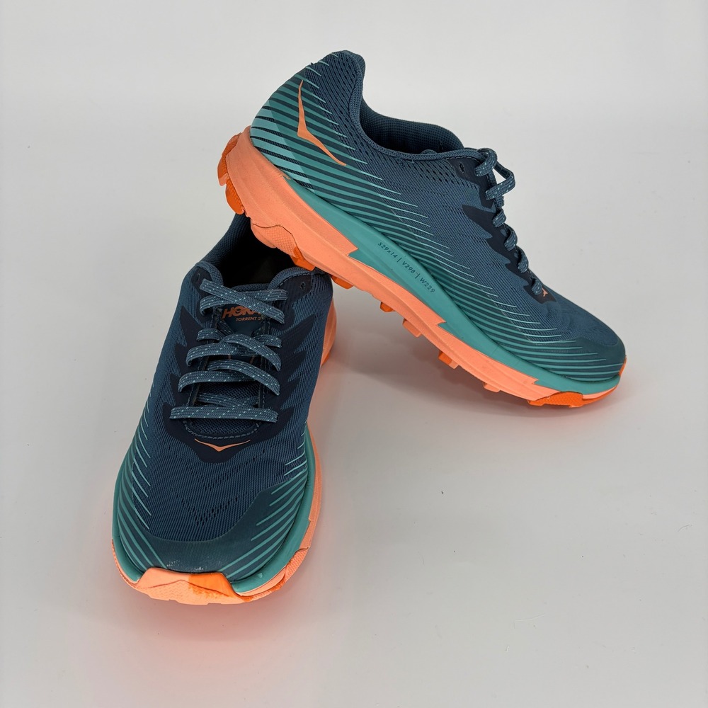 Hoka One One Torrent 2 Women Running Shoes Real Teal Cantaloupe 1110497 RTCN 9